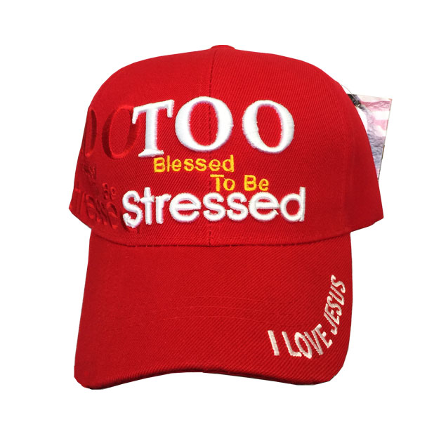 Too Blessed To Be Stressed Adjustable Baseball Cap 