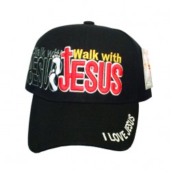 Walk with Jesus I Love Jesus Adjustable Baseball Cap 