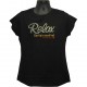 Relax God is in Control - Rhinestone Ladies T-Shirt